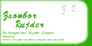 zsombor rujder business card